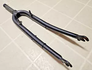 Trek 750 Cro-Moly Fork Silver threaded 1" mid-fork mounts canti - Picture 1 of 13