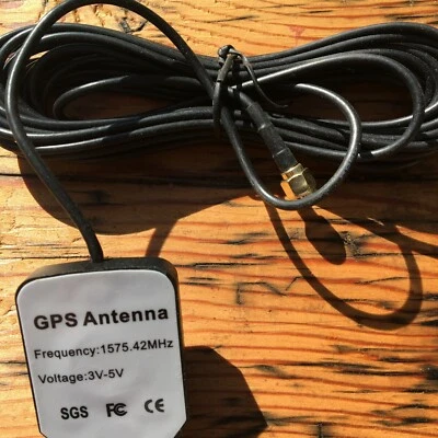 GPS Antenna SMA Male Plug Active Aerial Extension Cable 1575.42 MHz, 3-5 V - Image 1 of 2