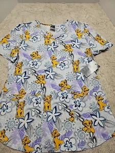 Disney Lion King Women's Scrub Top Size S NWT - Picture 1 of 9