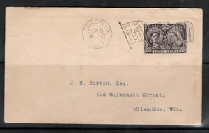 Canada #56 Very Fine Used On Flag Cancelled Cover To Milwaukee WI Sept 6 1897 - Picture 1 of 2