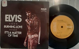 Elvis Presley - Burning Love / It's a Matter of Time Rare 7" Israel Only PS - Picture 1 of 2