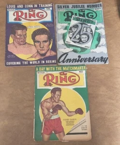 Lote de 3 revistas de boxeo vintage THE RING 1946, 47 ANIVERSARIO y 48 Joe Louis - Imagen 1 de 11
