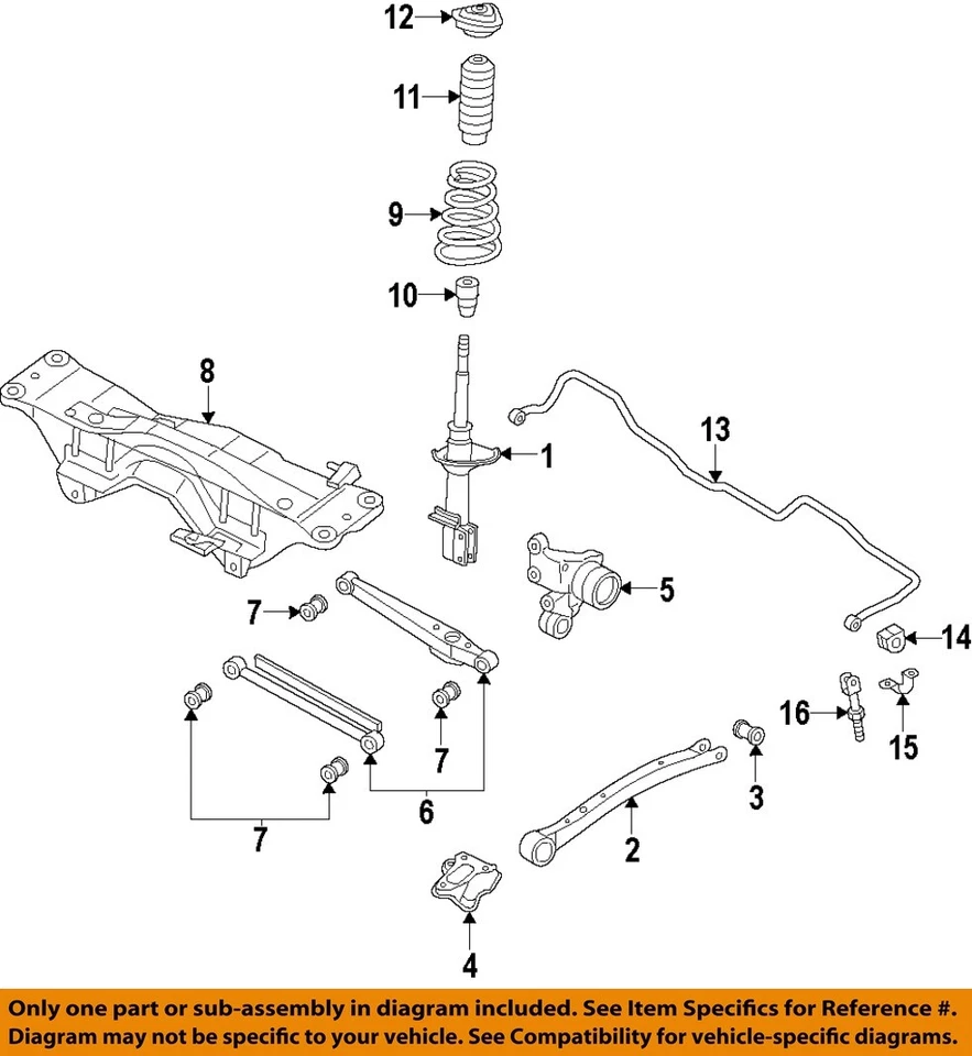 Componentes de suspensión SUBARU OEM 00-09 Baja - brazo CNTRL superior 20250AE051 Foto 1 de 1