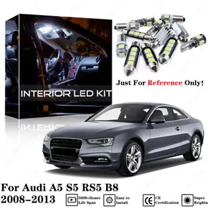 15pcs white LED lamp Interior Light Package Kit For Audi A5 S5 RS5 B8 2008-2013 - Picture 1 of 12
