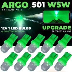 501 Green T10 Led Bulbs Xenon Side Light W5w 158 168 Interior Hid Car Headlight - Picture 1 of 11