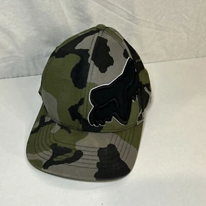 Fox Racing Woodland Camo Camouflage Flexfit Hat Size L/XL Baseball Cap - Picture 1 of 6