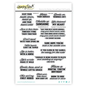 Honey Bee Saddle Up 6x8 Stamp Set  : Sawdust & Saddles Collection - Bild 1 von 6