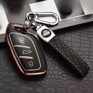 TPU Car Remote Smart Key Fob Case Cover For MG ZS EV HS MG3 MG5 MG6 MG7 Black - Picture 1 of 6