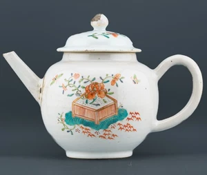 Antique Chinese Export Famille Porcelain Teapot Buxton Collections 18th Century - Picture 1 of 17
