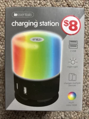 iessentials Estación de Carga LED Luz Nocturna 2 Puertos USB,Control Táctil Foto 1 de 2