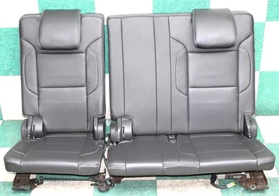 17' YUKON Black Leather Power Folding Third Row 3rd Rear Back Seat Assembly OEM Foto 1 de 4