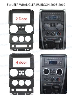 9''Car Radio Stereo Fascia Frame Dash Panel Trim Bezel for JEEP Wrangler 2008~10 - Image 1 of 4