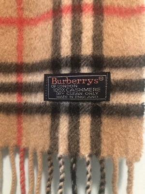 Винтажный кашемировый шарф Burberrys London в полоску в клетку Nova  - Изображение 1 из 4