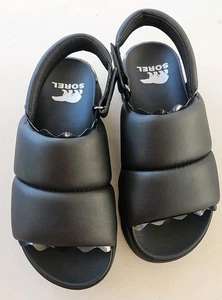 Sandalias SOREL Viibe™ con cordones negras gruesas cómodas sin cordones nuevas talla 8 - Imagen 1 de 7