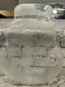 Transparentes Schneemann Serviertablett Weihnachten Urlaub - Bild 1 von 6