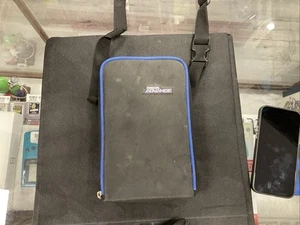 Gameboy Advance Case Travel Bag Black/Blue Shoulder Strap Preowned Zip - Picture 1 of 3