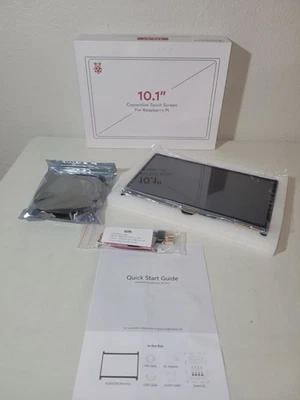 Roadom Black 10.1" Capacitive Touchscreen Portable Monitor For Raspberry Pi. New - Image 1 of 4
