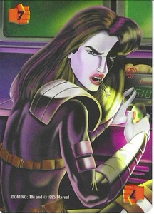1995 Marvel Over Power Mutants Unite Fantasy Karte DOMINO - Bild 1 von 2