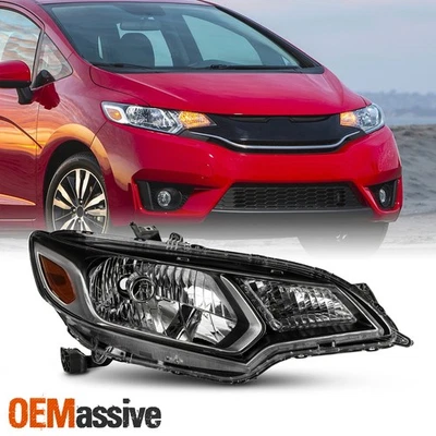 Faro delantero cromado pasajero derecho para Honda Fit 2015-2017 [tipo halógeno] Foto 1 de 4