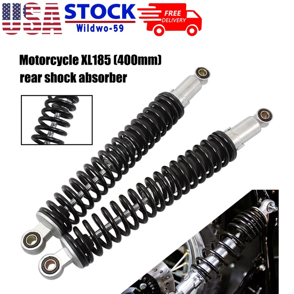 Amortiguadores de aire traseros de 15,75" 400 mm suspensión para Kawasaki Ninja ZX10R ZX6R Foto 1 de 4