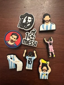 Charms per scarpe Lionel Messi compatibili con Crocs calcio calcio calcio set di 8 - Foto 1 di 6