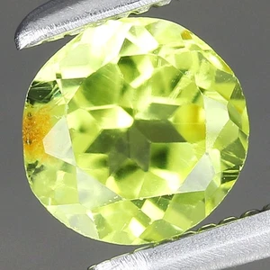 0.51ct t.w 4.9mm Round Natural Unheated Untreated Green Peridot, Myanmar🍏 - Picture 1 of 4