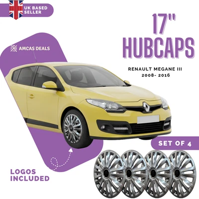15 " WHEEL TRIMS HUB CAPS TO FIT Renault Megane III 2008- 2016 set of 4 - Image 1 of 4