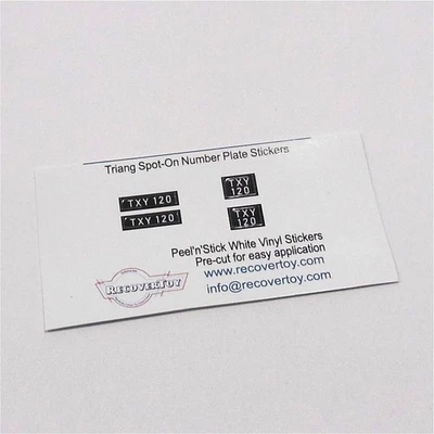 Triang Spot-On Number Plates TXY120 Sticker Set - Image 1 of 4