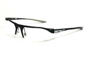 Nike Eyeglasses Frames 8050 003 Matte Black Rectangle Half Rim 57-18-145 - Picture 1 of 11