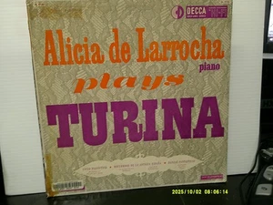 ALICIA de LARROCHA  PLAYS TURINA, VINTAGE 1950S LP DECCA DL 9750 VG++/G+ - Picture 1 of 1