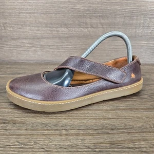 Art Company 847 Mary Jane Brown Leather Shoes Size UK 6 EU 39 Hook & Loop Rare - Picture 1 of 18