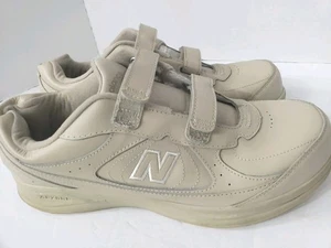 Chaussures de marche homme NEW BALANCE 577 cuir beige double sangle (taille 11,5 2E)GUC - Photo 1/10