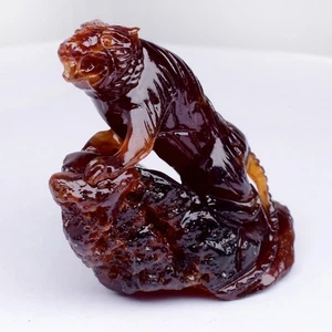 π 98.20ct Smiling Tiger Roaming For Food Natural Orange Spessartite Garnet Gem - Picture 1 of 7