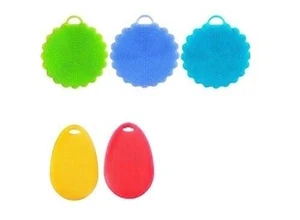 5 Stück Silikon Küchenschwämme Topf Peeling Bürsten Wiederverwendbar Mix Farbe SCHNELLER VERSAND! D10 - Bild 1 von 1