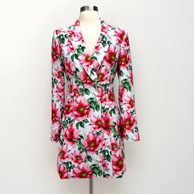 Mini Blazer Vestido Alice + Olivia Latoya Rosa Estampado Floral A Medida Talla 2 Té Alto Foto 1 de 4