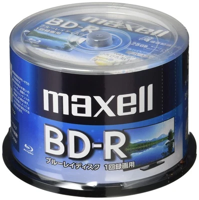 maxell recording for one time recording BD-R 180min 50-disc BRV25WPE.50SPZ NEW - Image 1 of 3