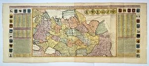 EMPIRE OF RUSSIA 1720 HENRI CHATELAIN VERY LARGE ANTIQUE MAP 18TH CENTURY - Picture 1 of 23