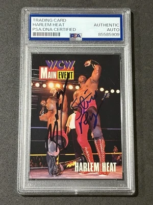 HARLEM HEAT 1995 CARDZ WCW MAIN EVENT SIGNED AUTOGRAPHED CARD PSA/DNA CERTIFIED - Image 1 of 2