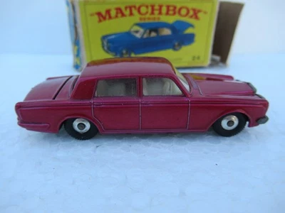 MATCHBOX # 24 ROLLS ROYCE SILVER SHADOW + BOX originale / pressofuso - Immagine 1 di 4