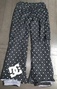 E2 SM Y2K ALL OVER LOGO DC EXOTEX 5000 SKI CARGO PANTS BLACK SNOWBOARD SKI SNOW - Picture 1 of 24