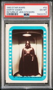 1983 Star Wars Return of the Jedi Stickers #52 Darth Vader PSA 6