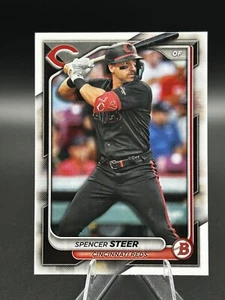 2024 Bowman Baseball #3 Spencer Steer Reds 2 Card Lot - Bild 1 von 2