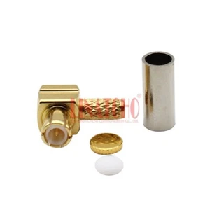 10 piezas a granel RG174 RG316 LMR100 cable coaxial ángulo recto MCX conector macho - Imagen 1 de 10