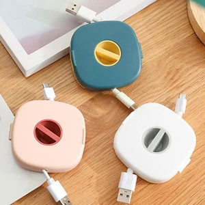 3 USB-Kabelaufwicklung Kabelhalter Kabelaufroller für Kabel Box Kabelaufwickler - Afbeelding 1 van 12
