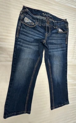 ARIYA ЖЕНЩИН ДЖИНСЫ КАПРИ БРЮКИ РАЗМЕР 3/4 - Изображение 1 из 3