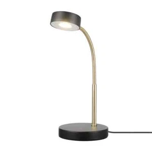 Hampton Bay 15 in. Matte Black LED Lamp with Adjustable Lamp Head - Picture 1 of 8