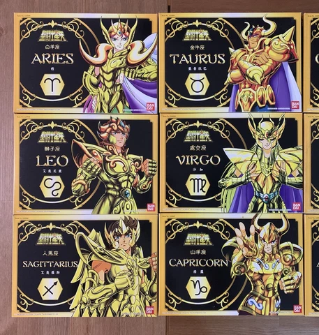 Bandai Saint Seiya Vintage Gold Saint Set of 12 New In Box Hong Kong Version Cover