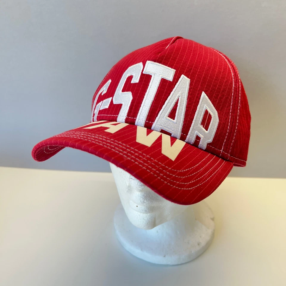 Sombrero de papá G-Star Raw Strapback rojo Ripstop hechizo logotipo grande en factura ENVÍO RÁPIDO Foto 1 de 4