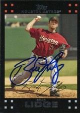 2007 Topps BRAD LIDGE Signed Card autograph AUTO ASTROS PHILLIES HATED SIGNING