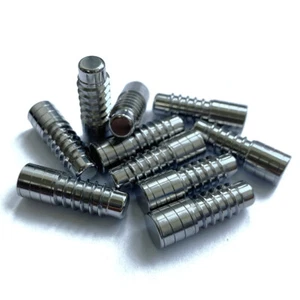 POLISHED 3/8-10 Modified Flat Bottom SS Pool Cue Joint Protector Pin Screw Stud - Picture 1 of 4